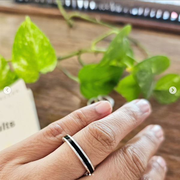 Radiant Silver Rings with a Pop of Color - Image 2