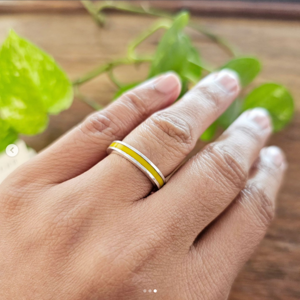 Radiant Silver Rings with a Pop of Color - Image 3